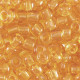 Glas rocailles kralen 6/0 (4mm) Transparent marigold orange